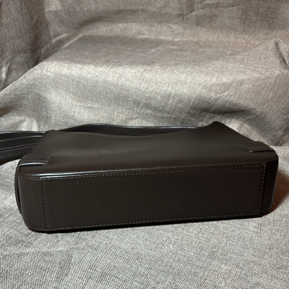 Cole Haan Structured Shoulder Dark Brown Leather Bag - Picture 5 of 13